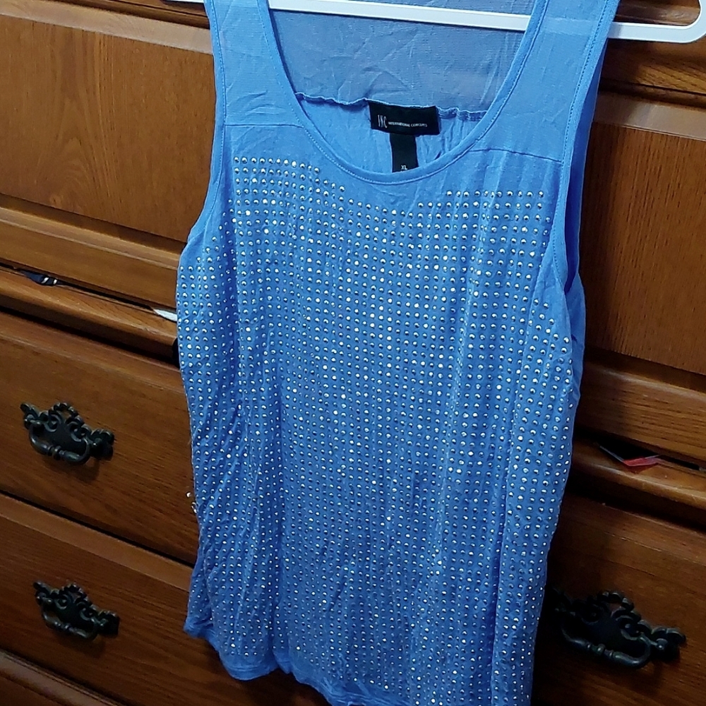 INC International Concepts Studded Lavender Tank size XL